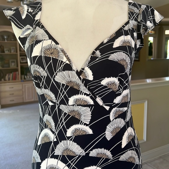 BCBGMAXAZRIA Dress Size Medium M Black Cream NWOT - Picture 2 of 11